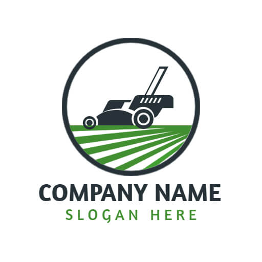 Dual-color type lawn care logo