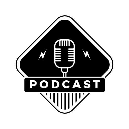 Black and White podcast logo