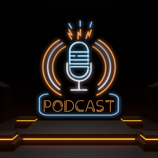 neon theme podcast logo ideas