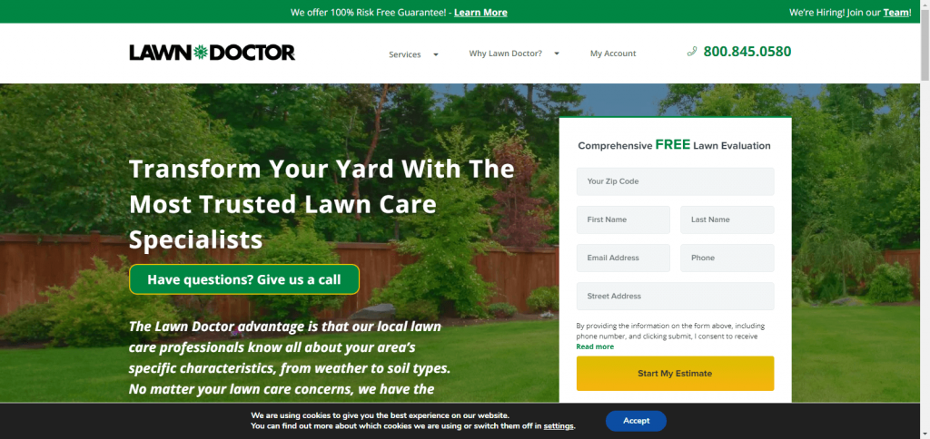 Lawn Doctor's Homepage screenshot