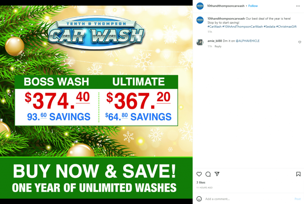 Car Wash Poster Instagram