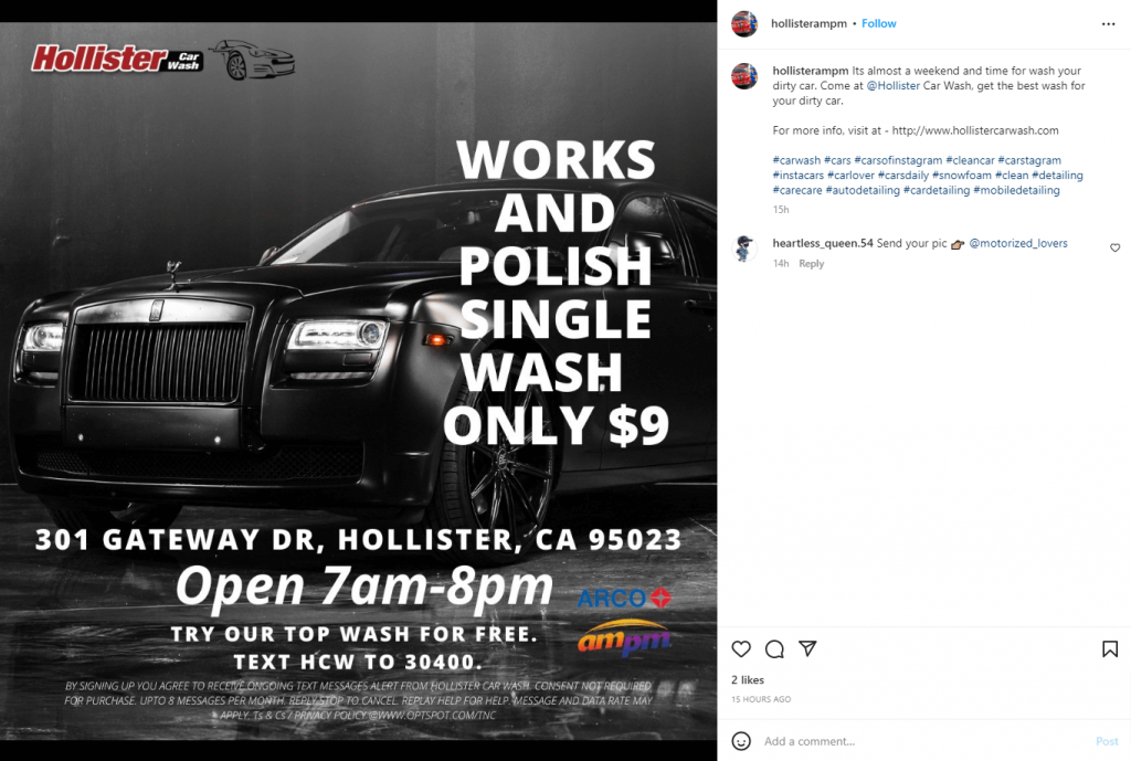 Car Wash Poster with Rolls Royce