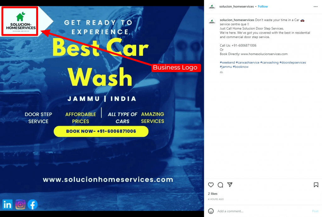 Car Wash Poster in Instagram