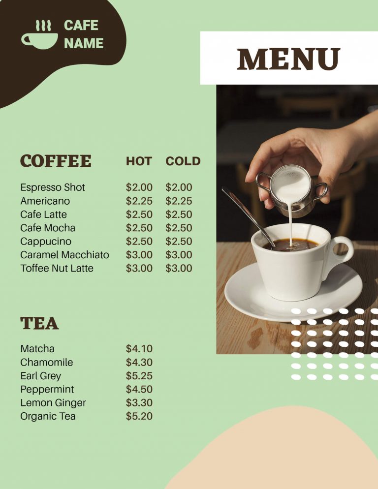 Cafe Menu Design Ideas & Examples