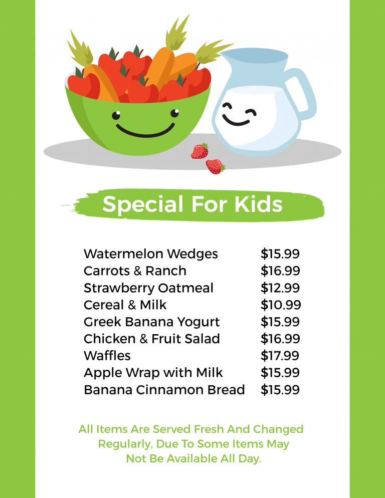 Kids Menu Design Ideas & Examples - PhotoADKing