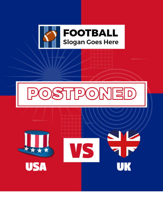 Postponed Football Banner