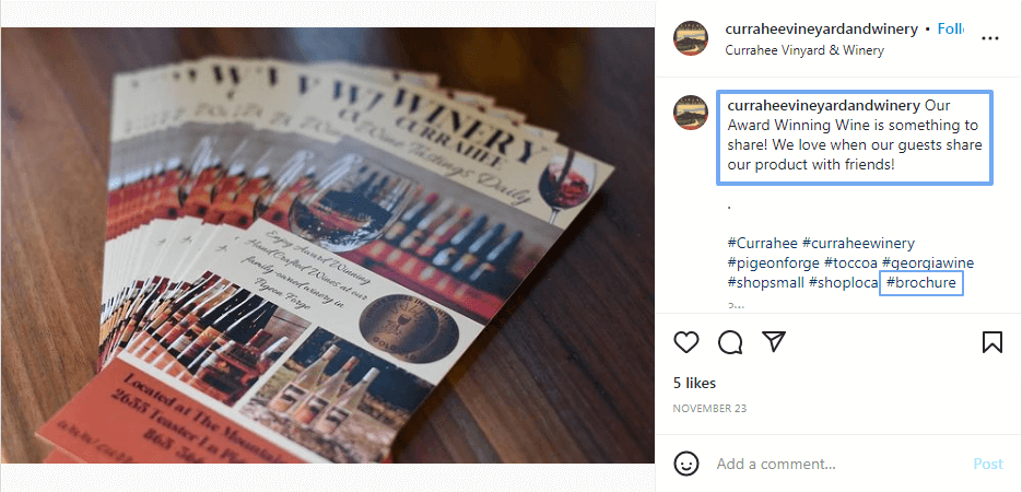 brochure on instagram