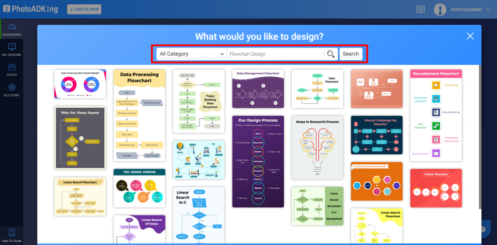 flowchart design option 