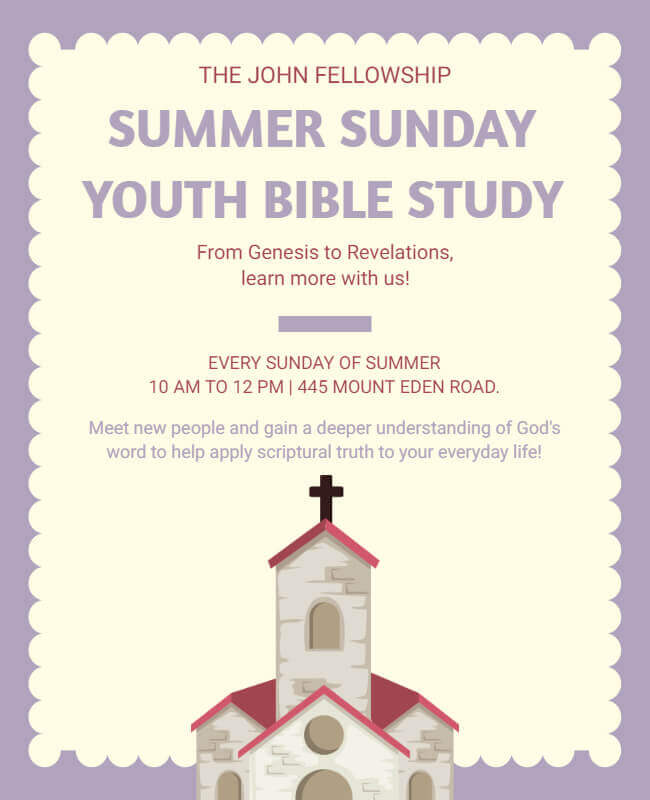 bible study flyer example