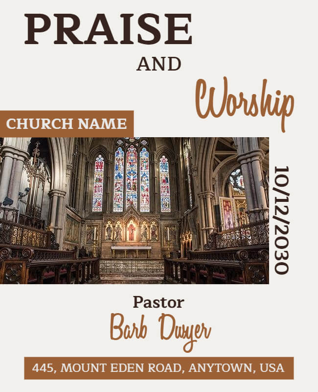 praise and worship church flyer