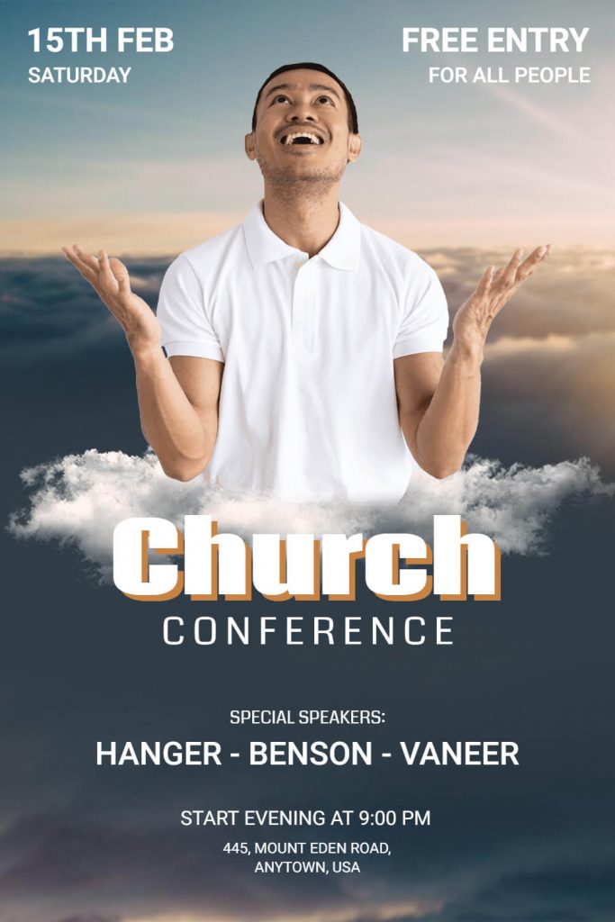 church conference flyer template