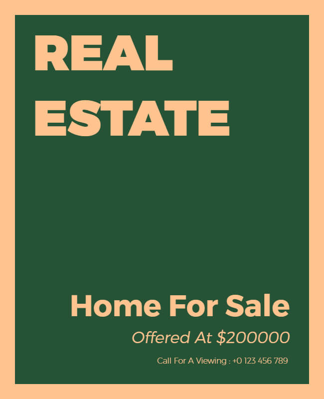 clean real estate flyer template