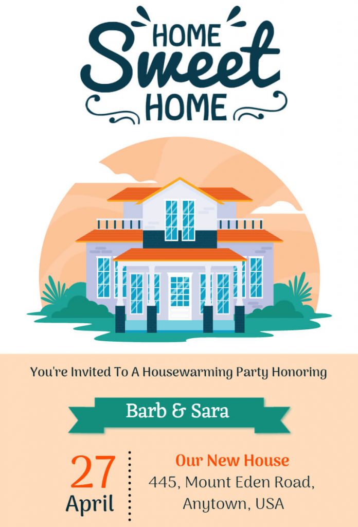 home sweet home invitation template