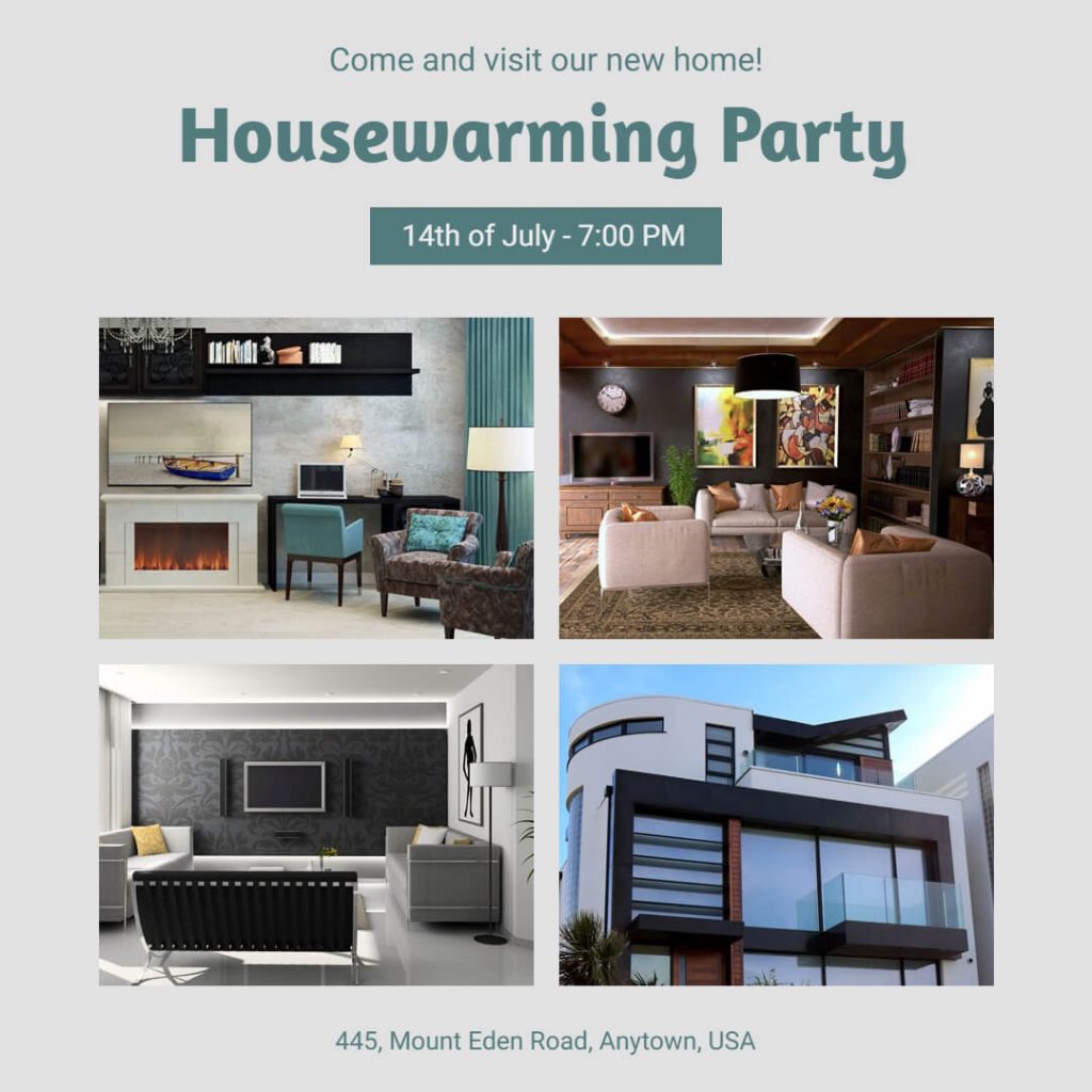 housewarming invitation with images