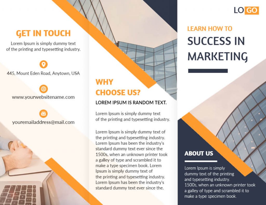 marketing tri-fold brochure template