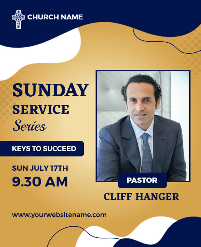 church sunday service flyer template