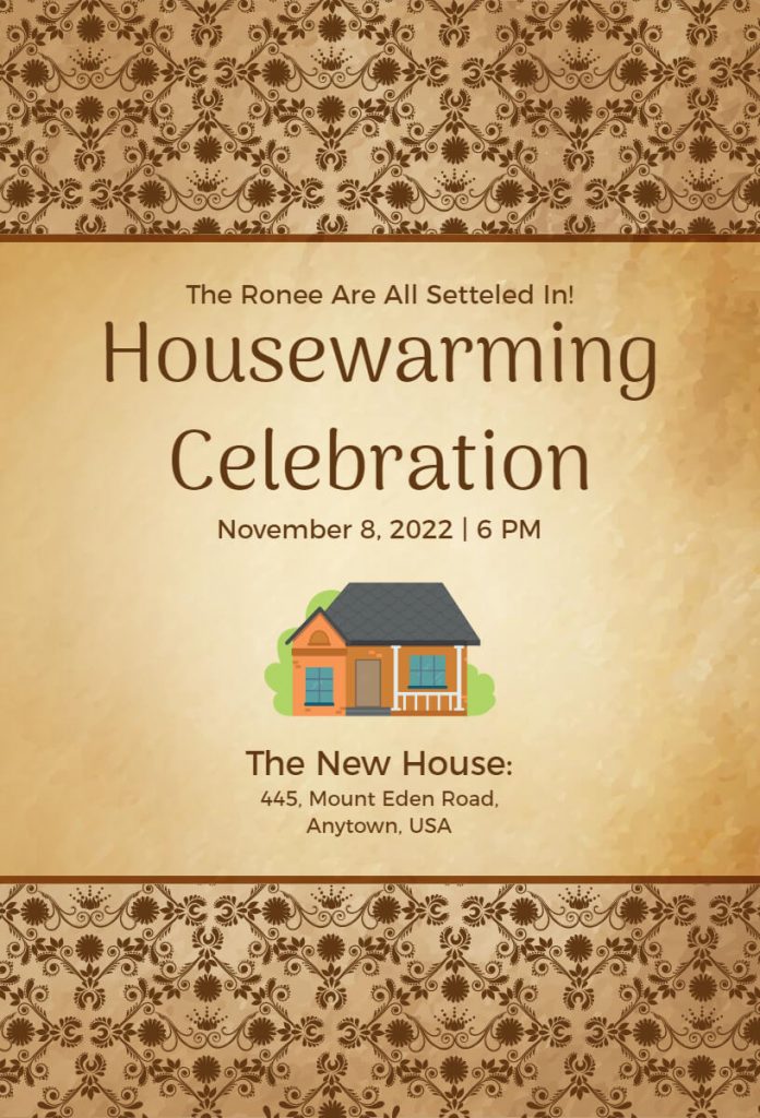 royal themed housewarming invitation