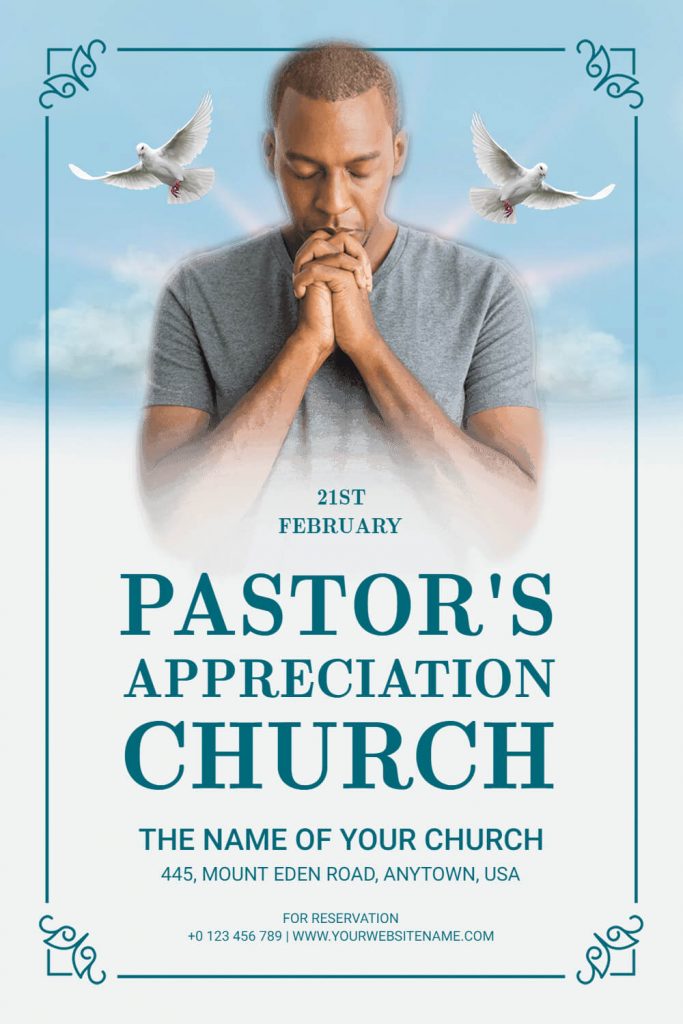 pastor appreciation church flyer