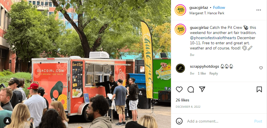 food truck business on instagram