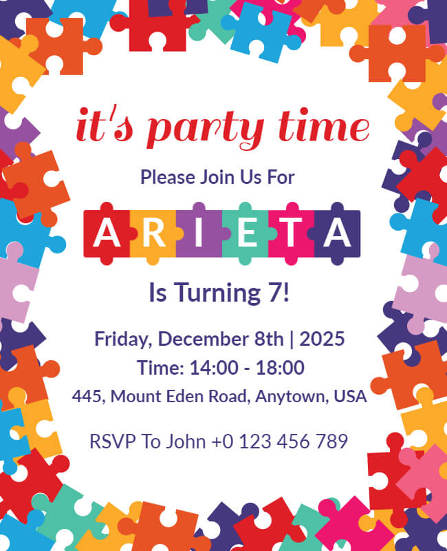 birthday party event flyer template