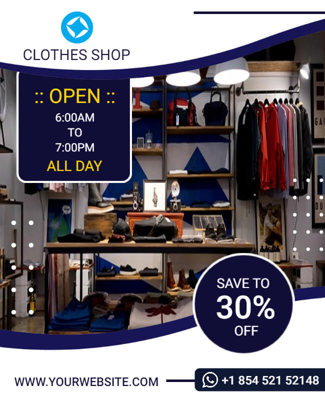 clothing store flyer template