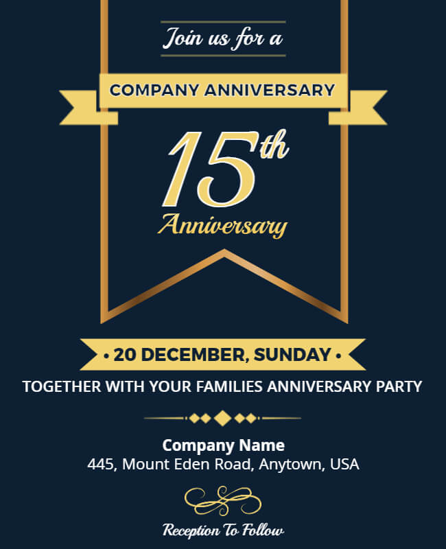 company anniversary flyer template
