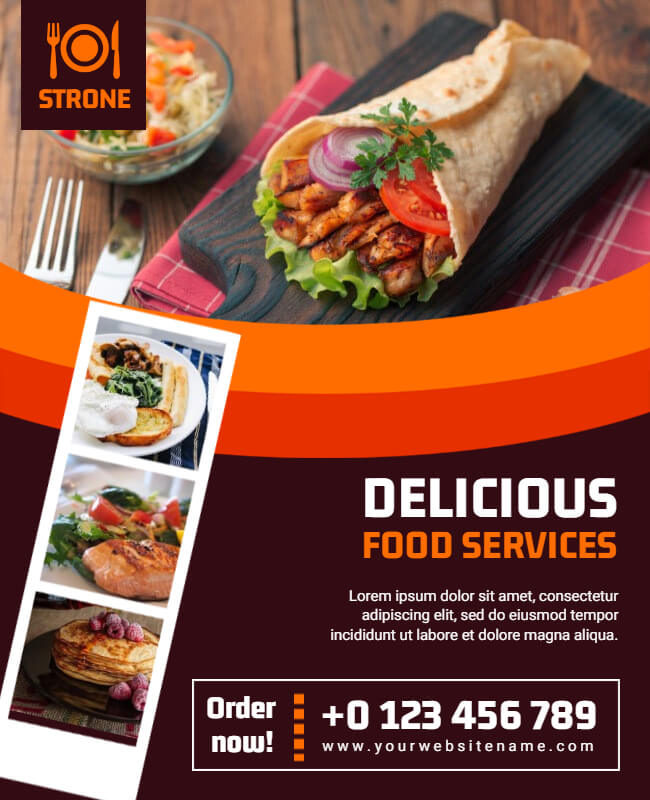 food service flyer template
