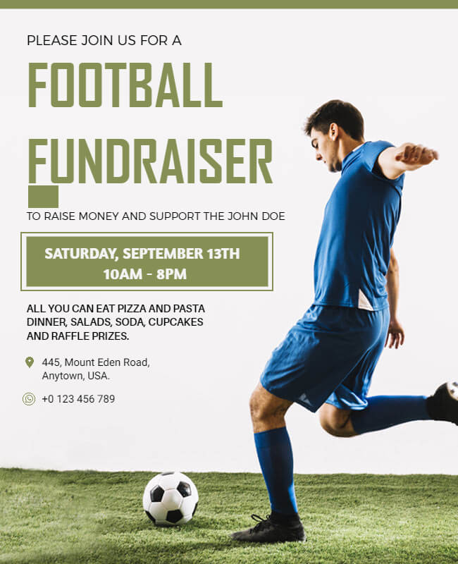 sports fundraising flyer template