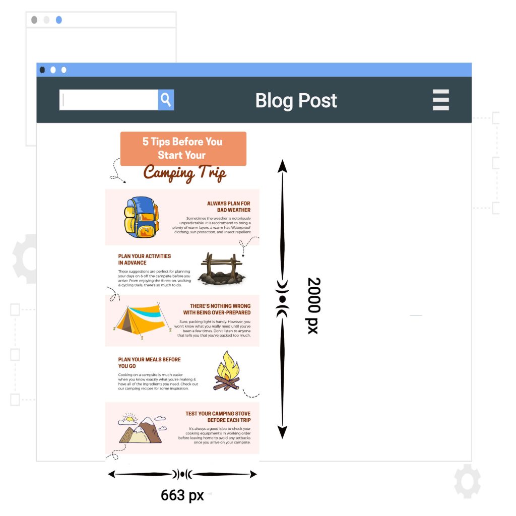 infographic size for blogs