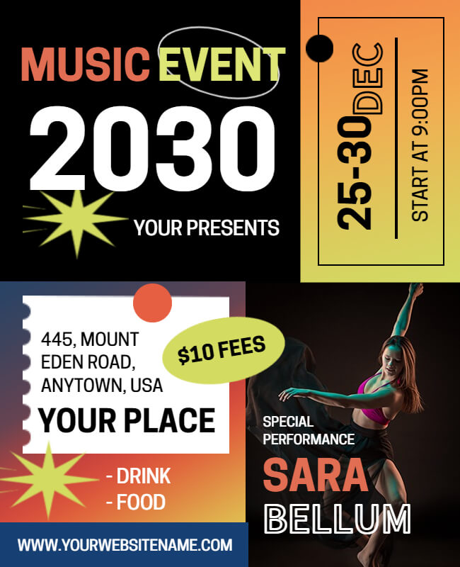 music event flyer template