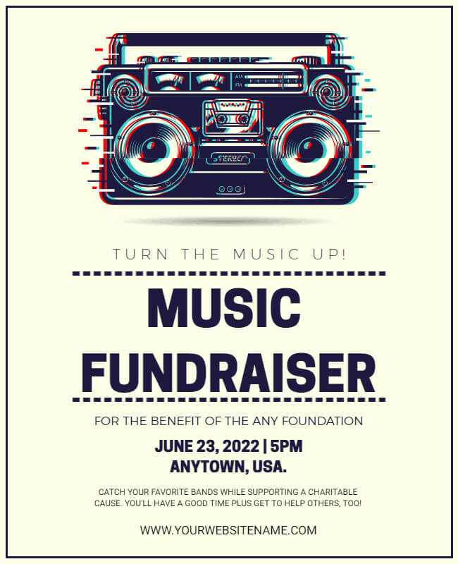 music fundraiser flyer template
