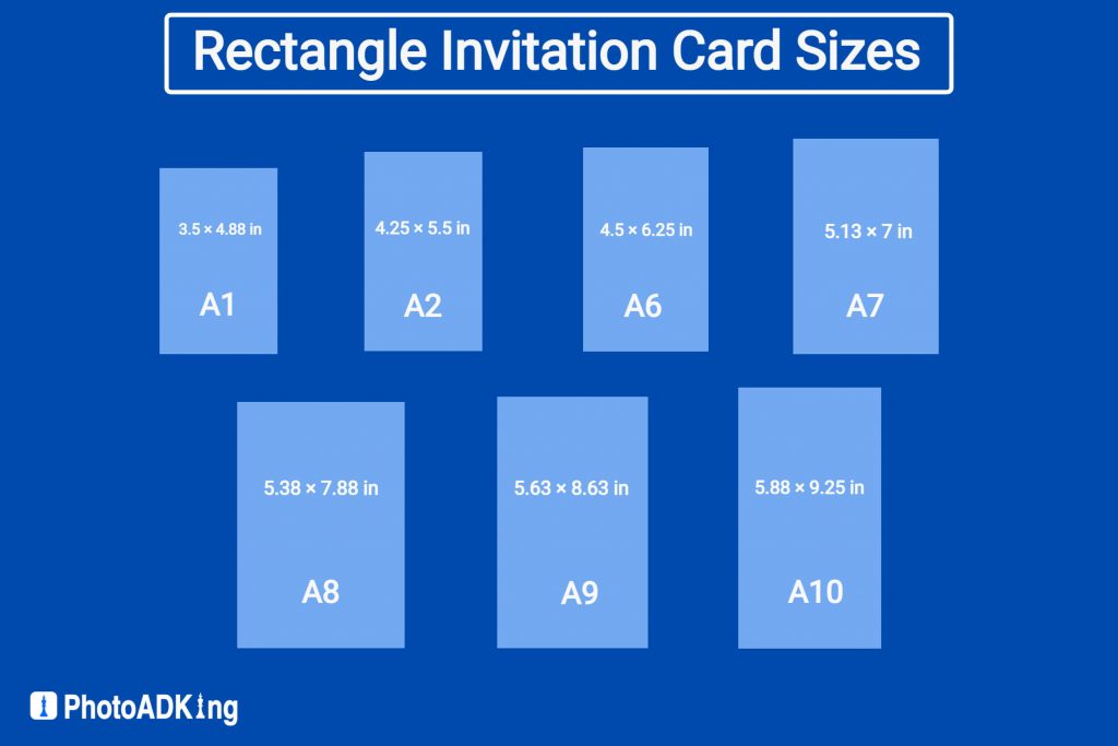 rectangle invitation size