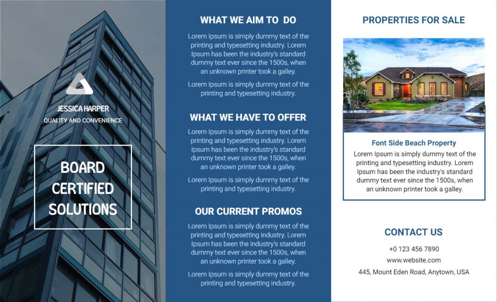savvy real estate brochure template