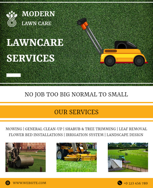 Lawn Care Flyer with Eye-catching Design