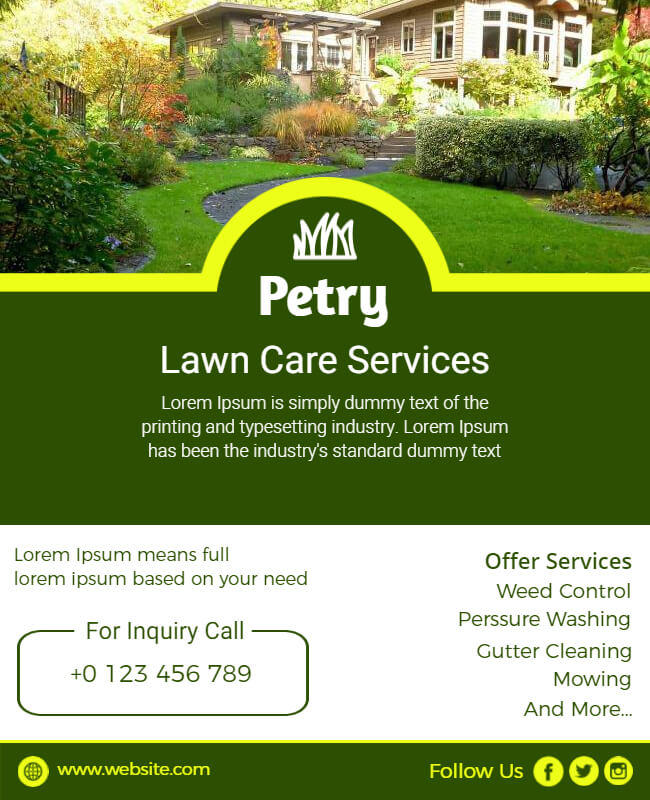 Eco-friendliness Lawn Care Flyer