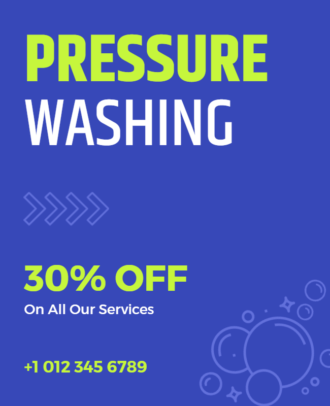 pressure washing minimalist flyer