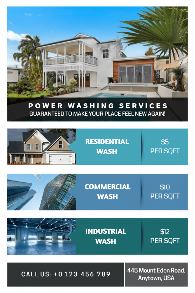 pressure washing services flyer