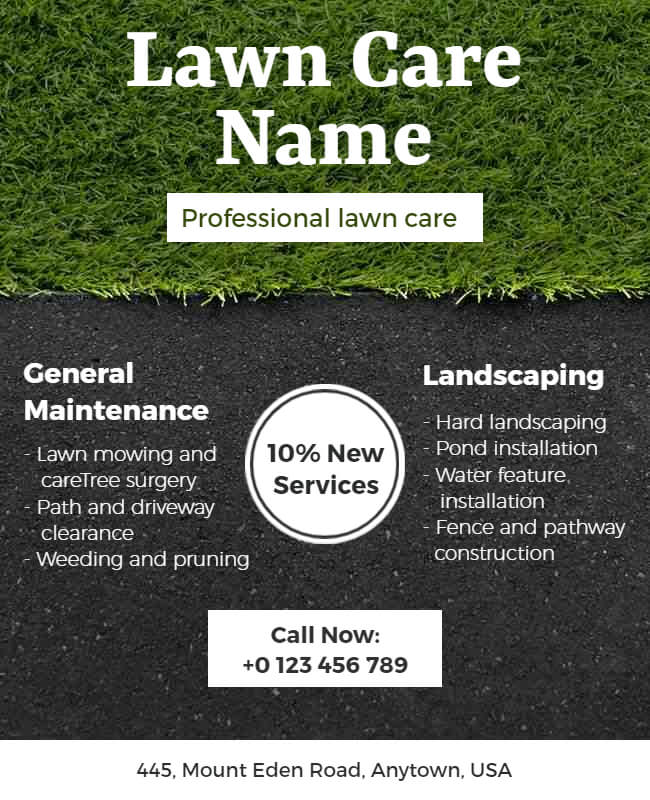 Professional lawn care flyer 