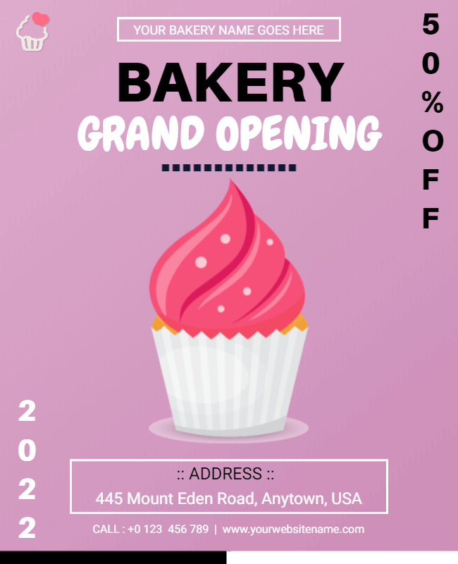 bakery grand opening offer flyer ideas