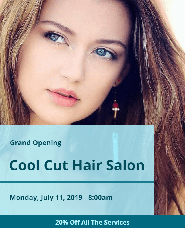 grand opening flyer with photo 