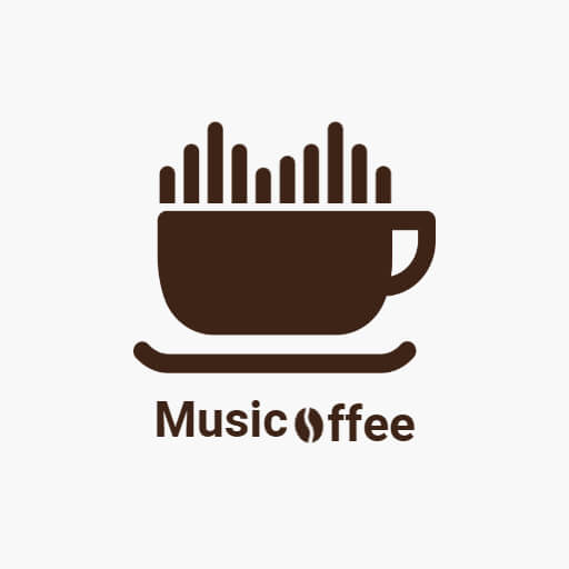 Coffee Shape Music Logo Example