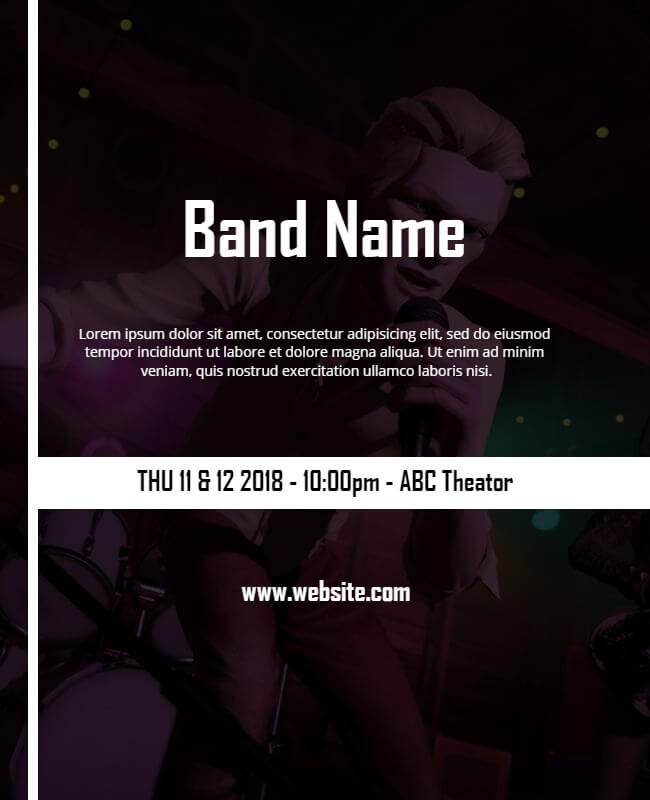 Bold Black Band Flyer Examples