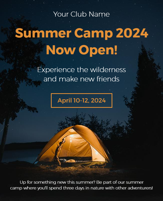 Overnight Camp Flyer