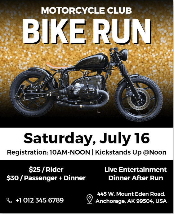 Motorcycle Club Flyer