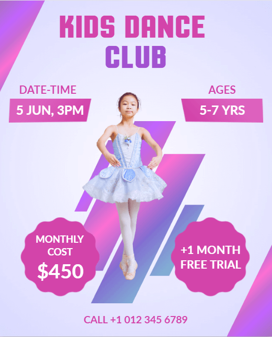 Kids Dance Club Flyer