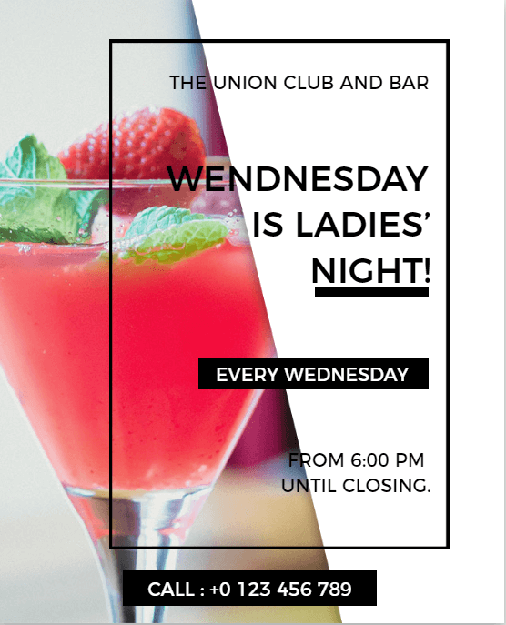 Ladies Night Bar Flyer