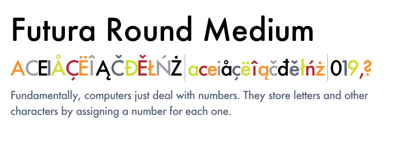 futura round medium font for flyers