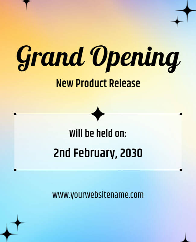 grand opening flyer template
