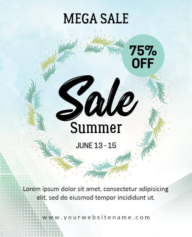 summer sale flyer template