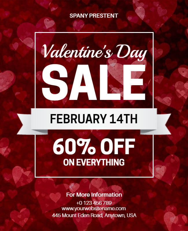 valentine's day flyer template